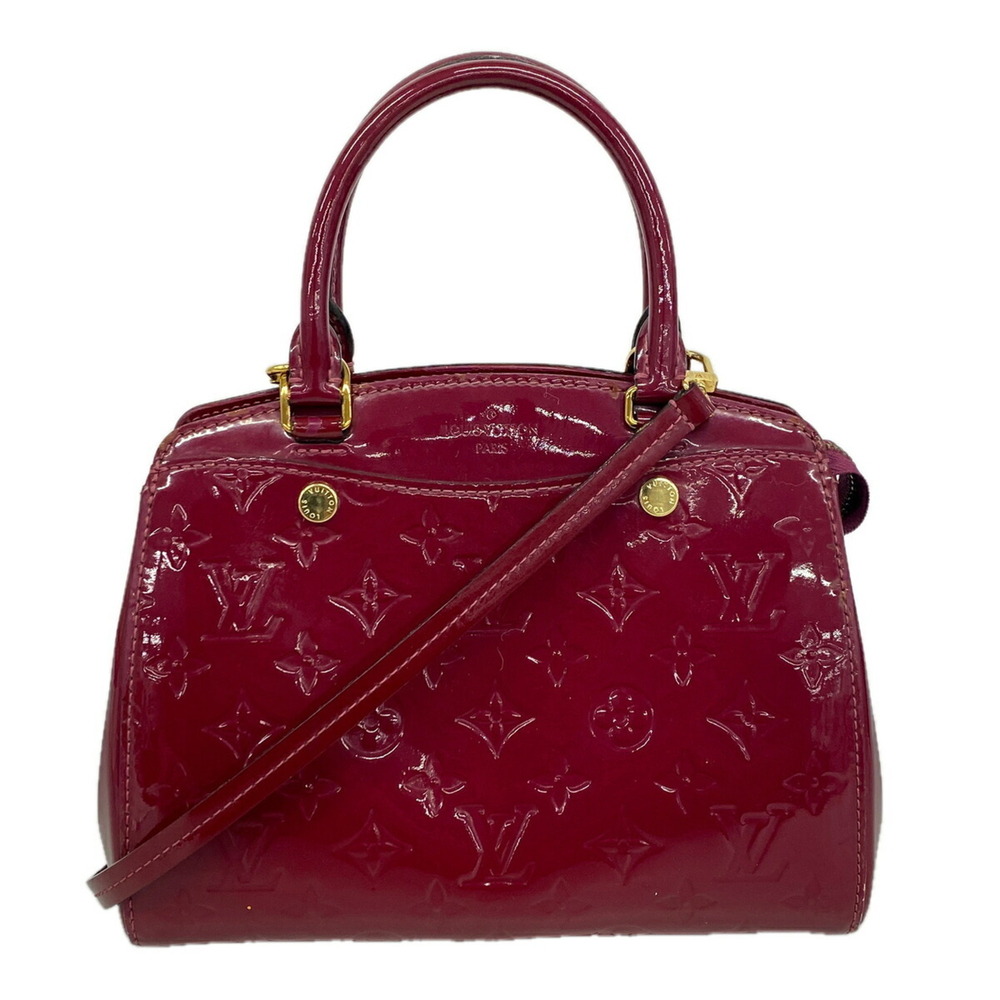 Louis Vuitton Vernis PM handbag, M50810, magenta, 2-way bag for women.